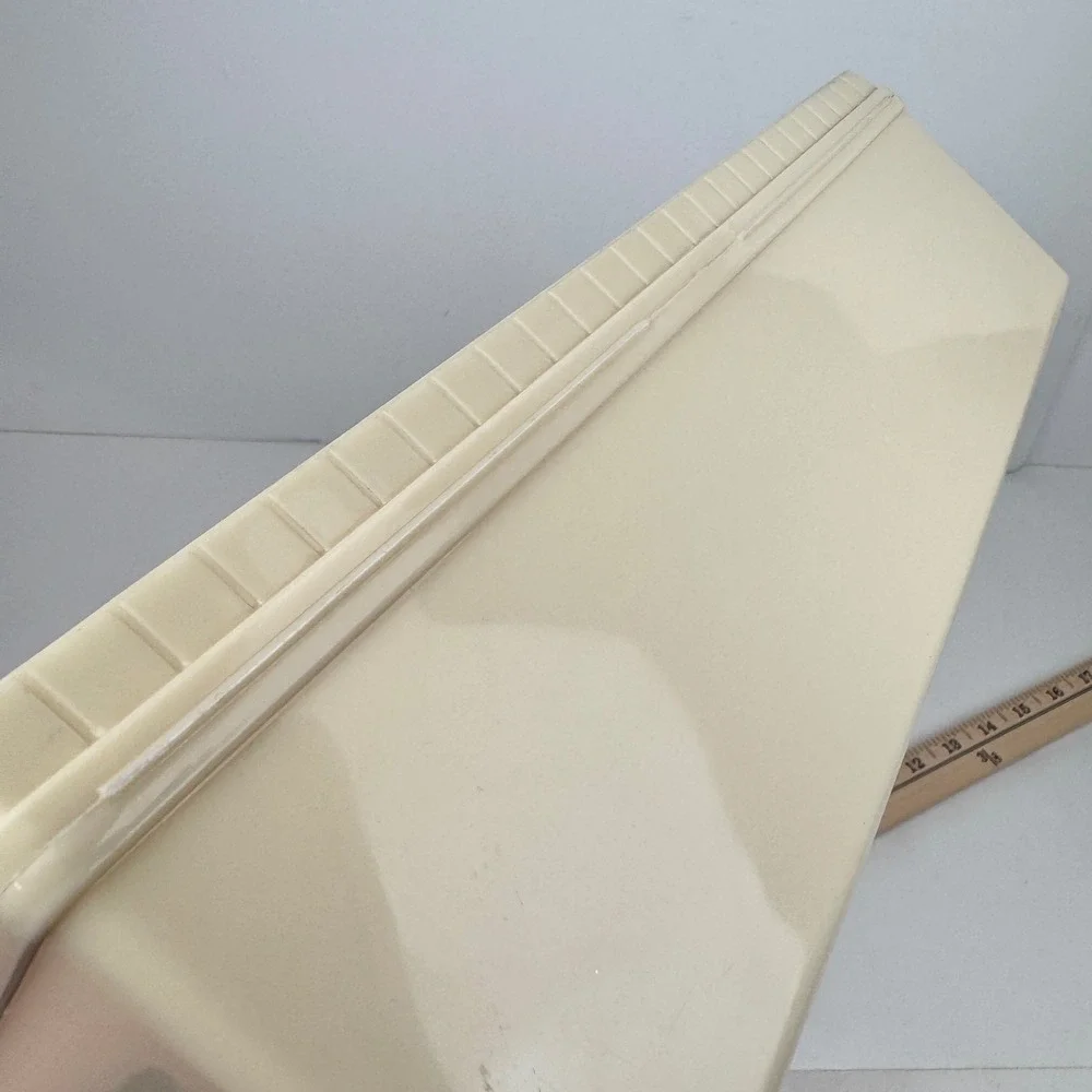 Vtg Thermos Brand plastic picnic sandwich box w hinged lid tan color replacement